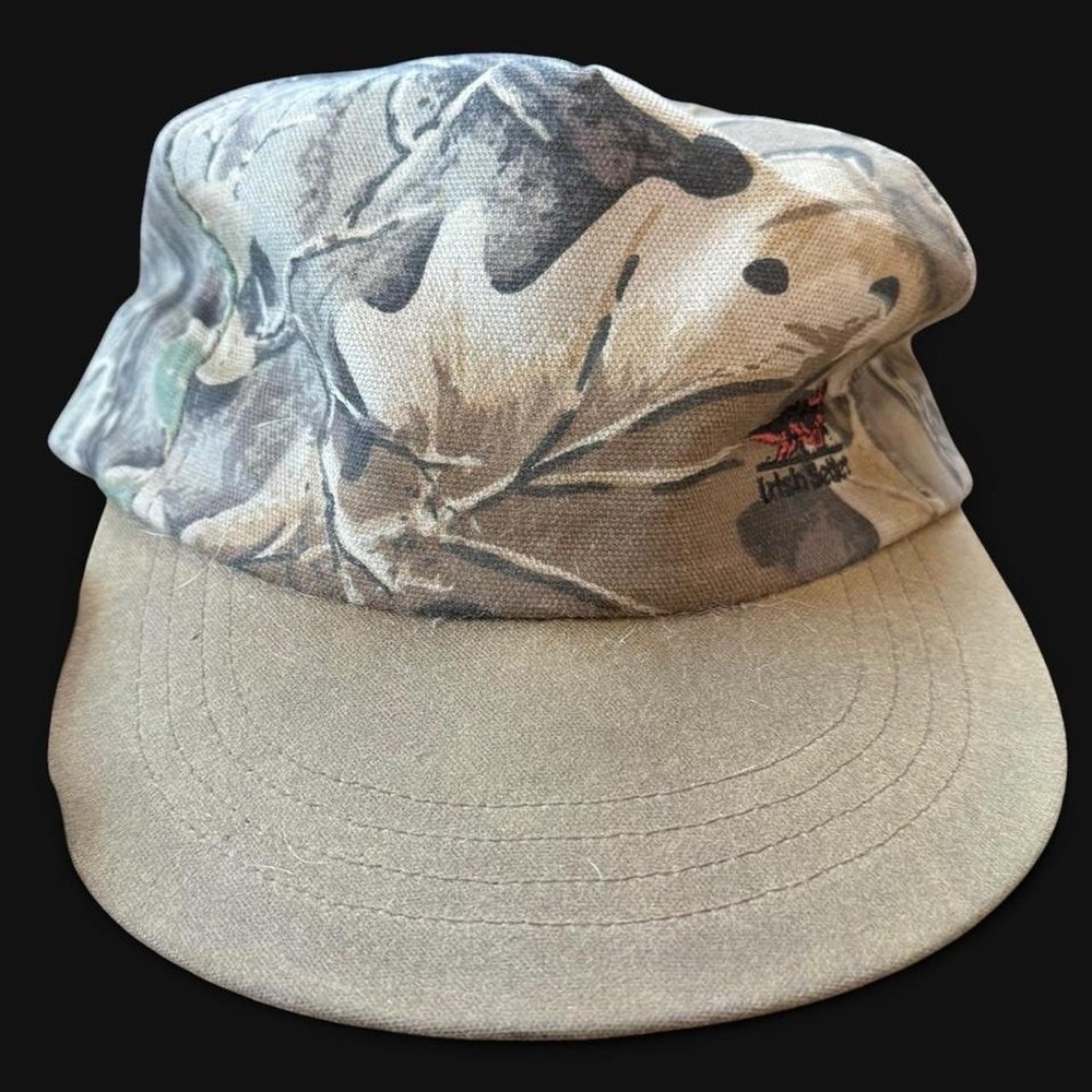 Vintage Red Wing Shoes Irish Setter Camo Strapback Hat USA Made Cap Outdoors 90s